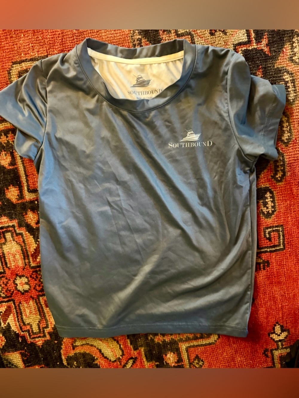 Kids Short Sleeve Tee in Slate Blue